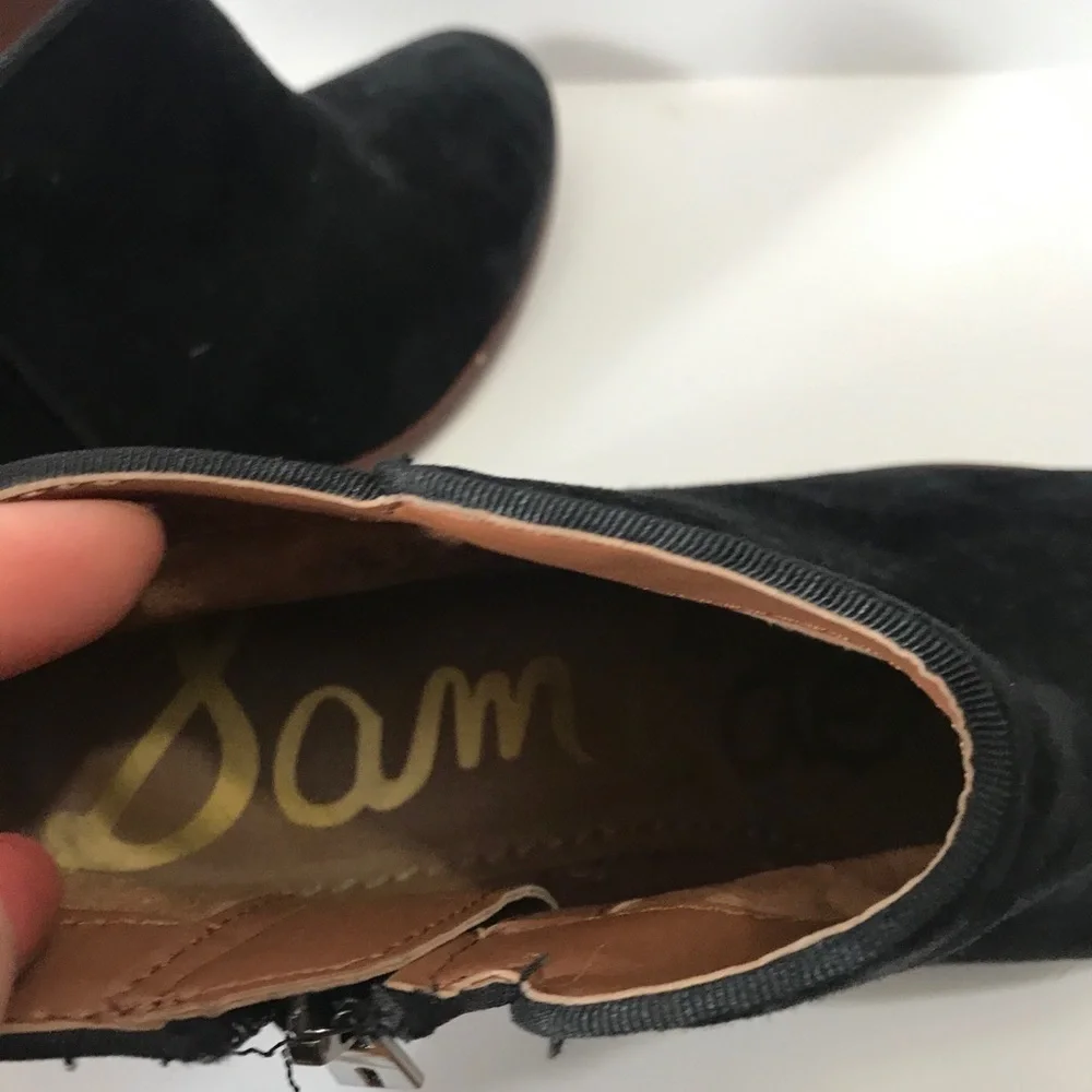 Sam Edelman Black Suede Petty Boots